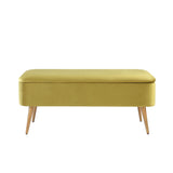 Upholstered Bench, 42" W, Avocado Green