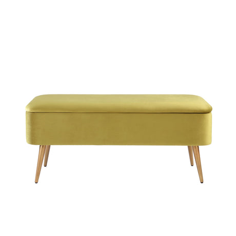 Upholstered Bench, 42" W, Avocado Green