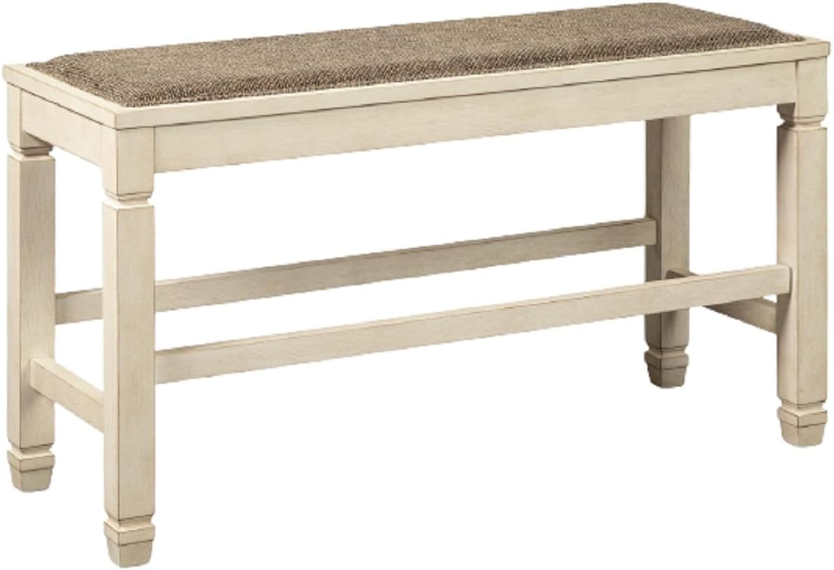 Bolanburg Counter Height Dining Room Upholstered Bench, Two-tone