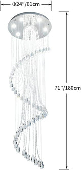 7-Lights K9 Crystal Chandelier Raindrop Chandelier Light Fixture