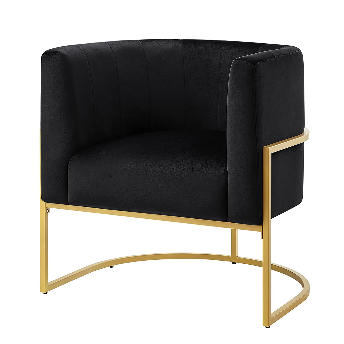 Upholstered Living Room Chairs Modern Black Textured Velvet Accent Chair