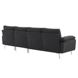 Convertible Sectional Sofa 110  L  Shape Sofa