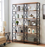 Industrial Large Open Metal Bookcases Furniture