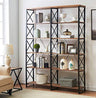 Industrial Large Open Metal Bookcases Furniture