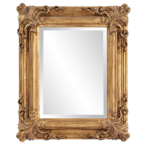 Hanging Rectangular Accent Rustic Antique Gold Wall Mounted Mirrors