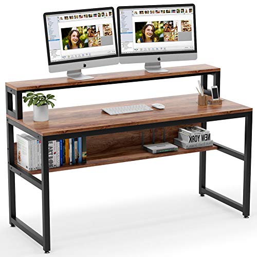 Computer Desk with Shelves