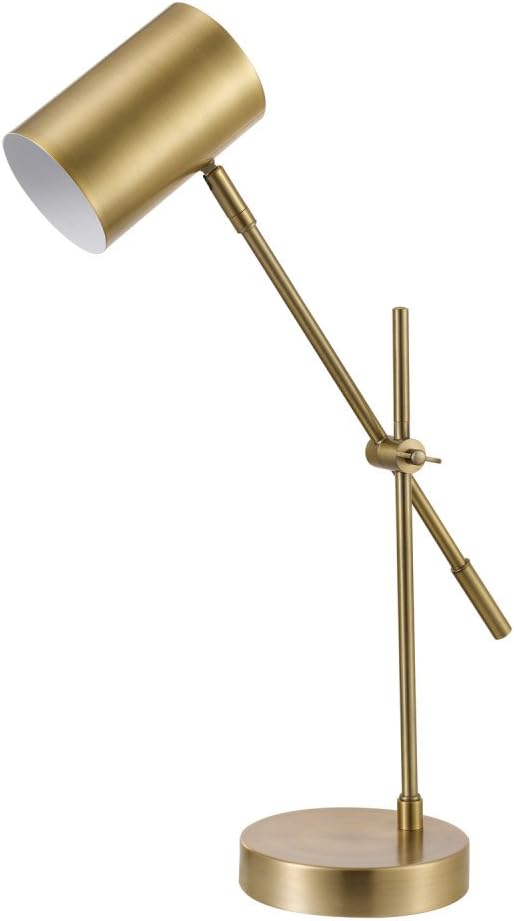 52098 Pratt 20" Desk/Table Lamp, Matte Brass Finish