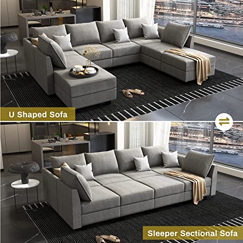 Oversized Sectional Sofa with Chaise