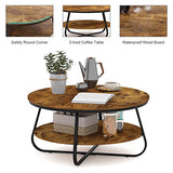 Round Coffee Table with Storage