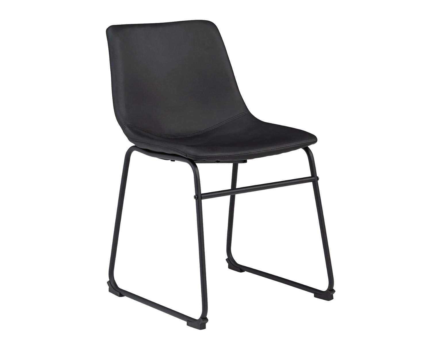 Centiar Mid Century Dining Room Bucket Chair 2 Count Black