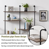 Industrial Bookshelf 5-Tier Open Wall Mount Ladder Bookshelf, Modern Bookcase