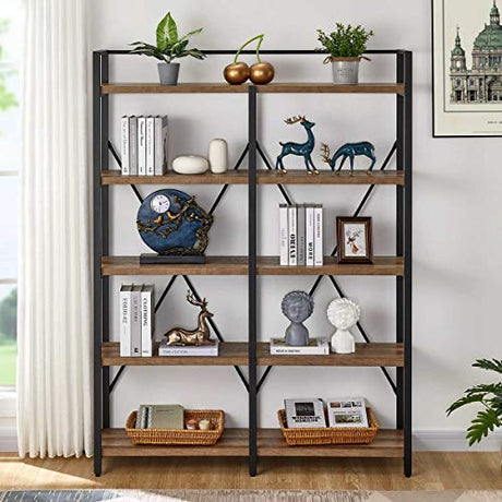 5 Tier Industrial Bookshelf