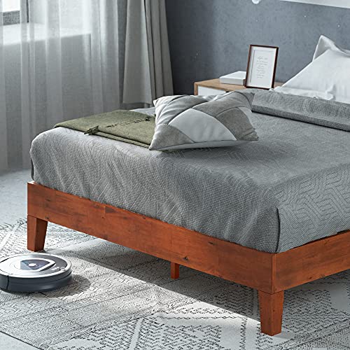 Wen Deluxe Wood Platform Bed Frame / Solid Wood Foundation