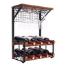 Hold 8 Wine Bottles and 6 Glasses Countertop Wine Storage Stand