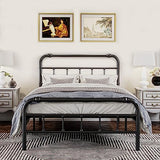 Twin XL Bed Frame, with Headboard and Footboard,14 Inch High 2500lbs Metal Platform