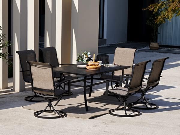 Outdoor Swivel Rocking Patio Dining Chairs Set of 2