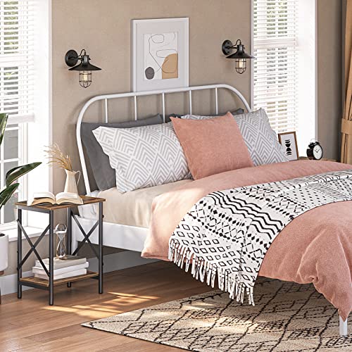 Small Side Table, End Table with Storage Shelf