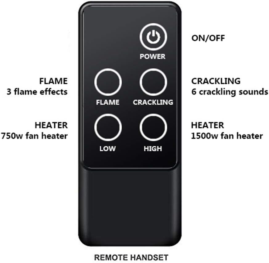 Klaus Electric Fireplace Insert with Fire Crackling Sound