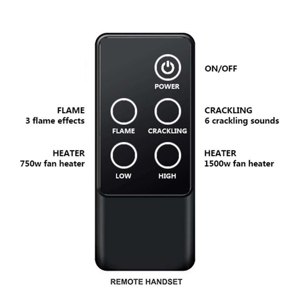 Klaus Electric Fireplace Insert with Fire Crackling Sound