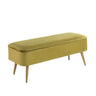 Upholstered Bench, 42" W, Avocado Green