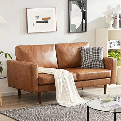 65" Faux Leather Loveseat Sofas for Living Room
