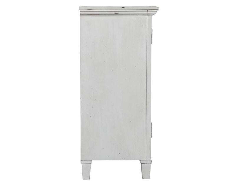 Mirimyn Vintage Accent Cabinet or TV Stand, Light Gray