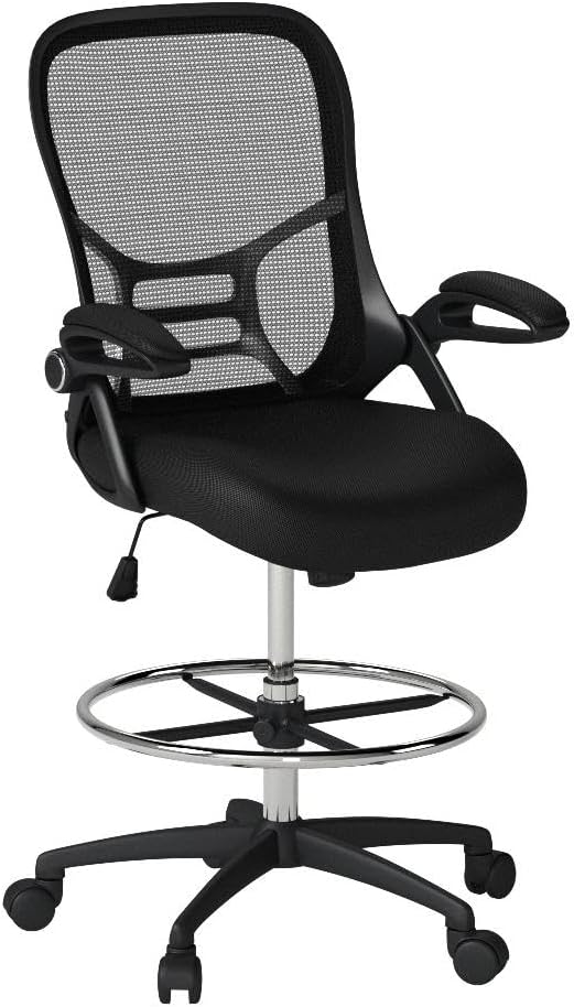 High-Back Mesh Ergonomic Drafting Chair