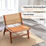 Home Upholstered Rattan Accent Chair