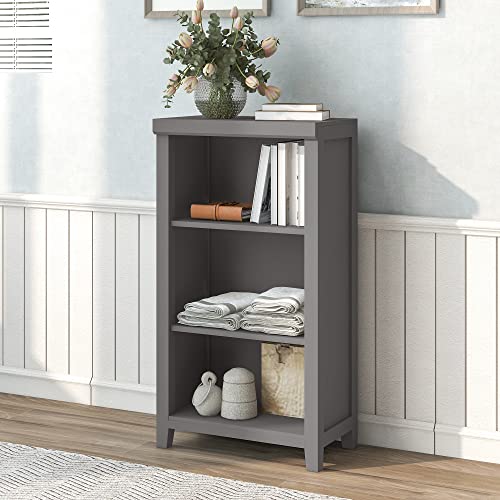 Full Size Storage Bed Frame with 5 Drawers Chest and 3-Tier Open