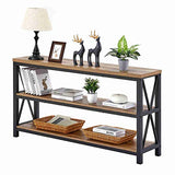 Industrial Console Table for Entryway, Wood Sofa Table