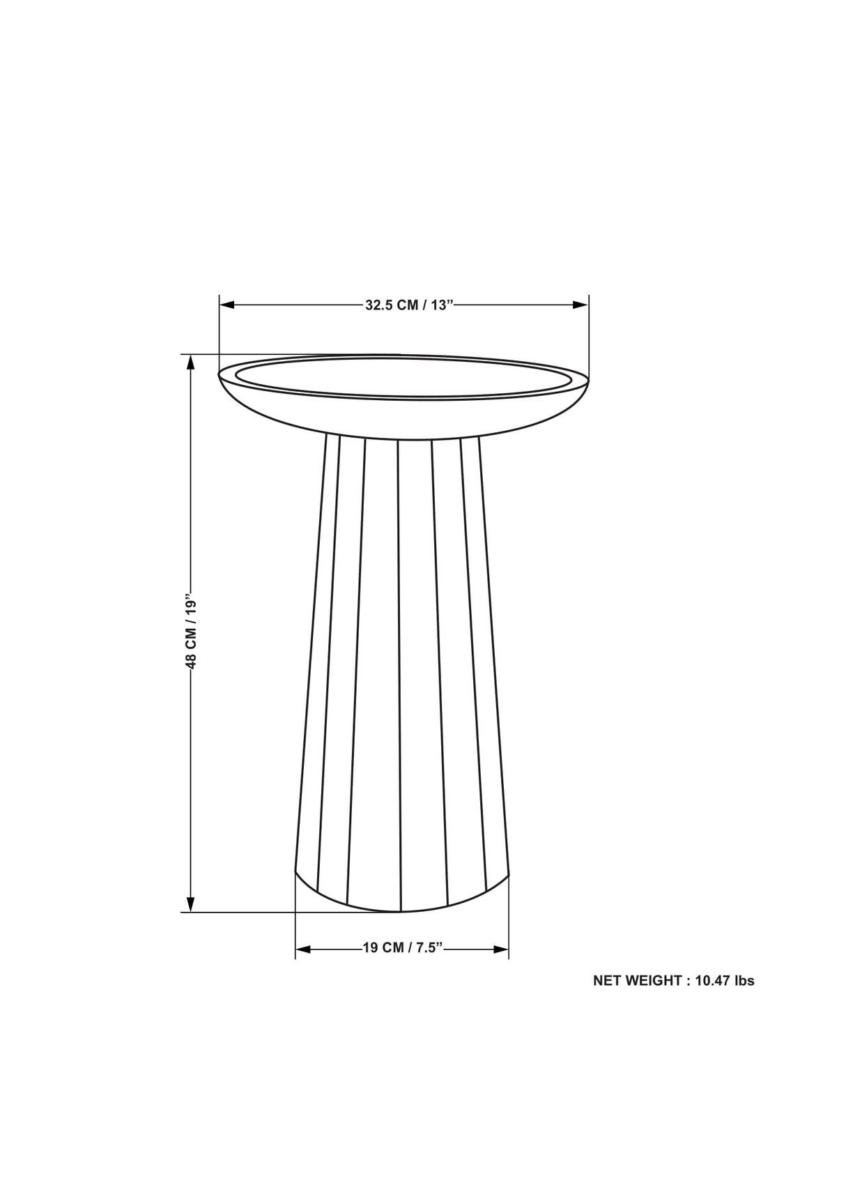 Dayton SOLID MANGO WOOD 13 Inch Wide Round Wooden Accent Table in