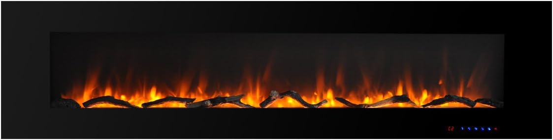 Electric Fireplace 72 Inches Wall Mounted Fireplace