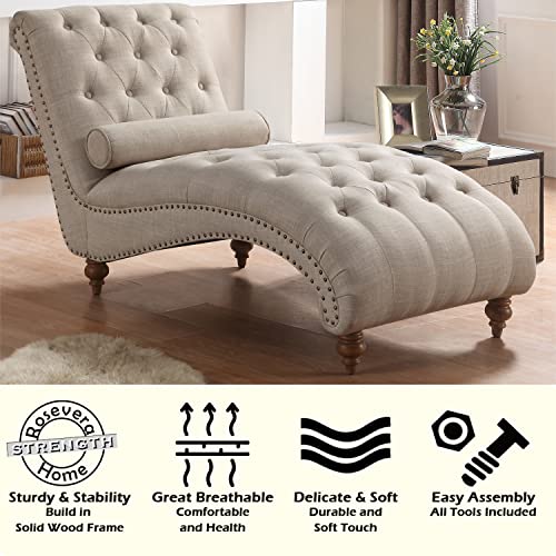 Rosevera Leavitt Living Room Chairs with Padded Seat Sleeper Comfy for bedrooms Lounge Chaise