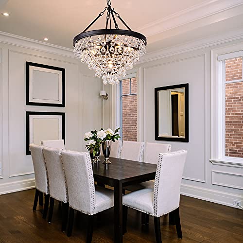 Crystal Chandeliers, 6 Lights Modern Chandeliers for Dining Room