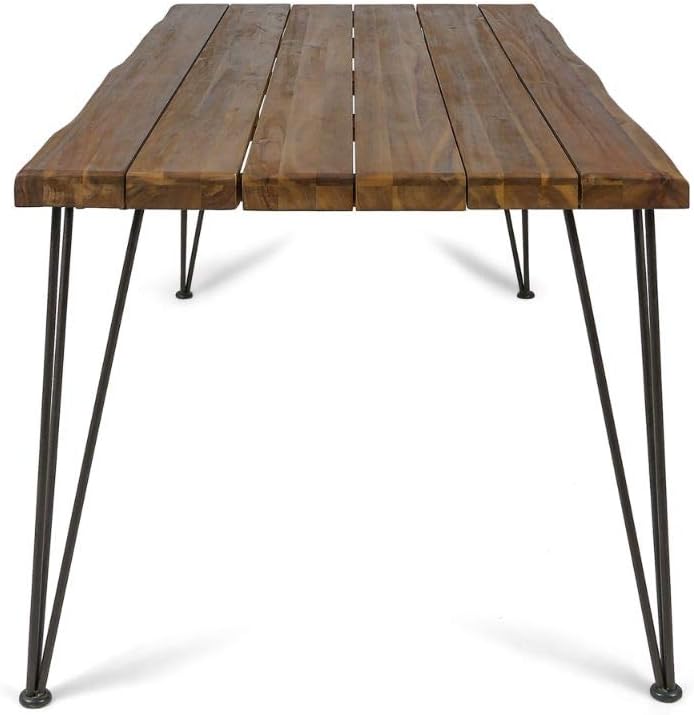 Kama Patio Dining, Rectangular, 72", Acacia Wood Table Top