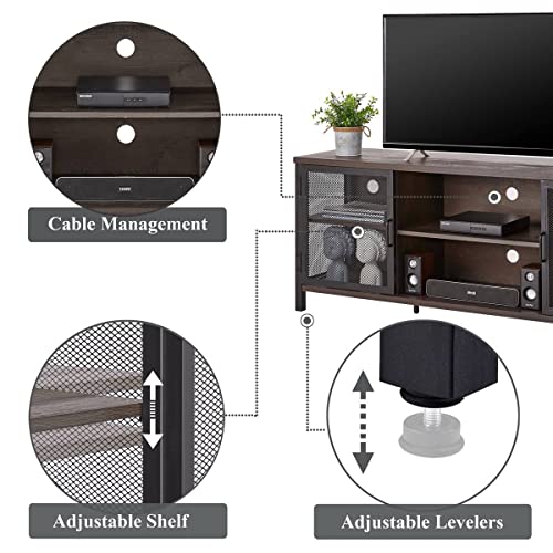 Industrial Entertainment Center for TVs up to 65 Inch
