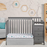 Jayden 4-in-1 Mini Convertible Crib And Changer in Storm Grey