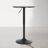 Round Bar Table, Adjustable Table, MDF Top with Black Metal Pole Support