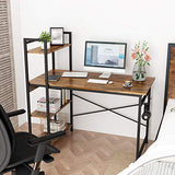 Computer Desk with 4 Tier Shelves for Home Office