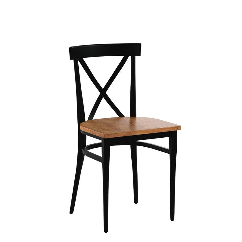 Black Metal Dining Chairs Set of 2 Heavy Duty Kitchen Chairs Fully Assembled
