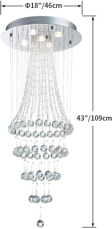 5-Lights Modern Chandelier Lighting,Crystal Chandelier