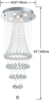 5-Lights Modern Chandelier Lighting,Crystal Chandelier