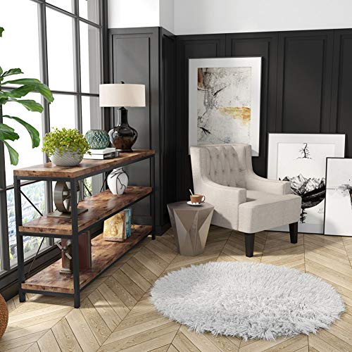 3 Tiers TV Console TV Stand Long Sofa Table with Storage Shelves