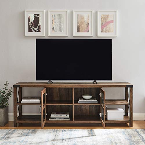 Rustic Modern Farmhouse Metal and Wood TV Stand