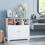 Floor Storage Cabinet, Linen Freestanding Bathroom Cabinet