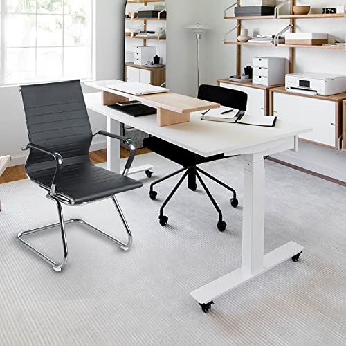 Office Guest Chair for Reception with Removable Arms - Sled Base Without Wheels