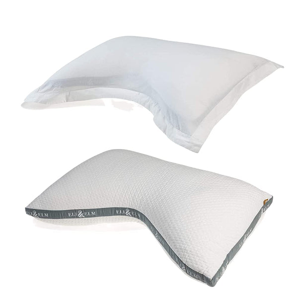 Ultimate Side Sleeper Pillow with Adjustable Filler to Get The Perfect Contour Curved Pillow