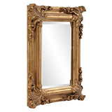 Hanging Rectangular Accent Rustic Antique Gold Wall Mounted Mirrors