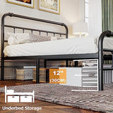 THEOCORATE Twin XL Bed Frame,with Headboard and Footboard,14 Inch High 2500lbs Metal Platform