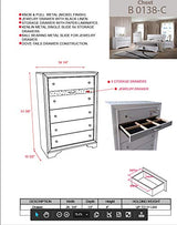 6-Piece Watson King Size Bedroom Set. Bed, Dresser, Mirror, Chest & 2 Night Stands